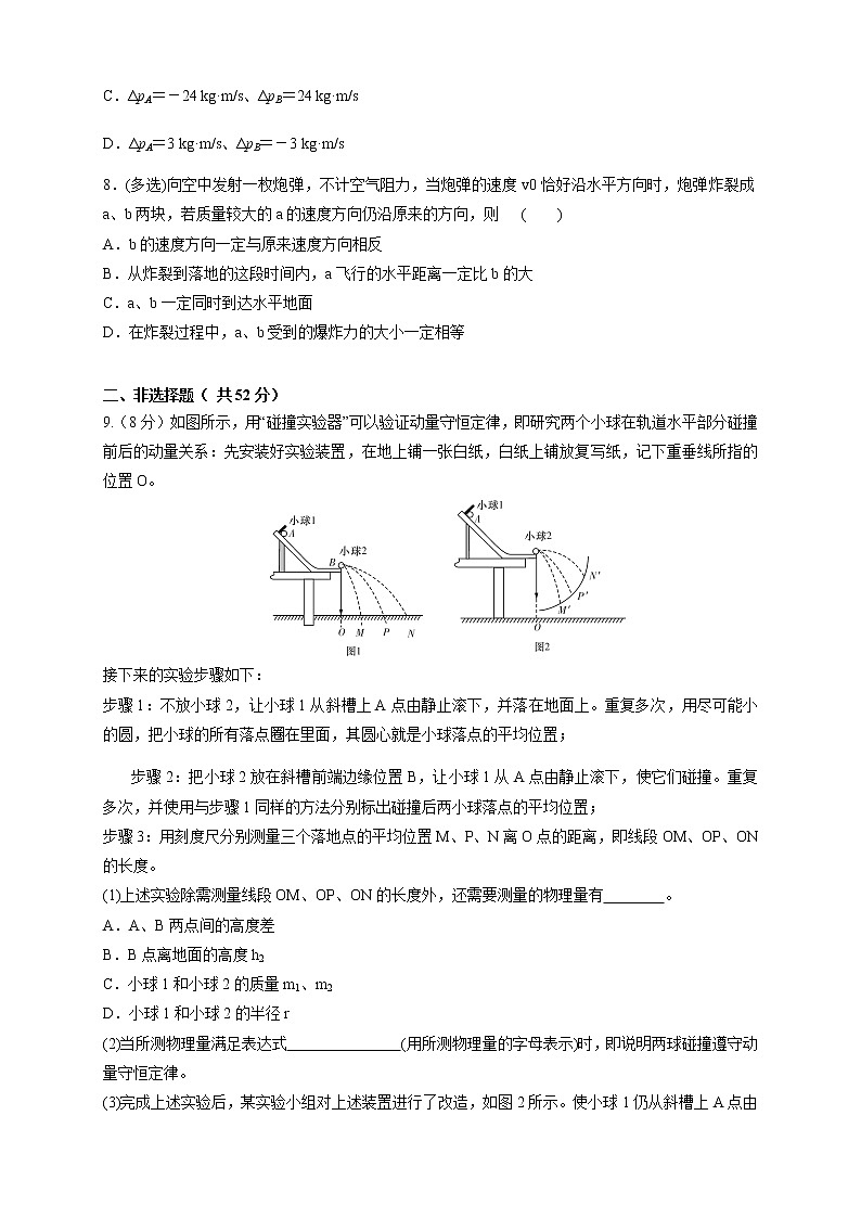 第一章、章末总结、动量守恒定律（原卷版）03