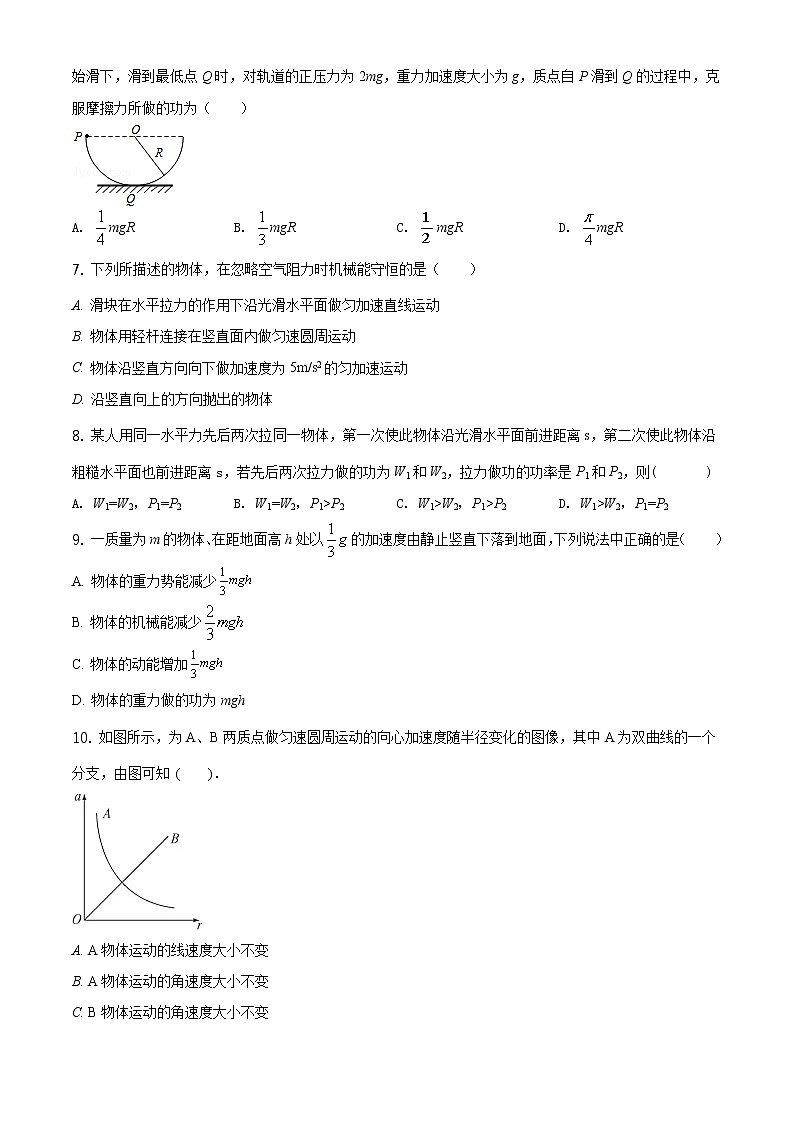 辽宁省抚顺市重点高中期末物理试题（原卷版）第2页