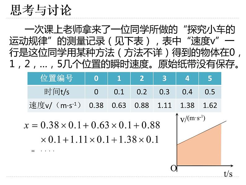 人教版（新课标）高中物理必修一第二章匀变速直线运动的研究——匀变速直线运动的位移与时间的关系课件PPT05