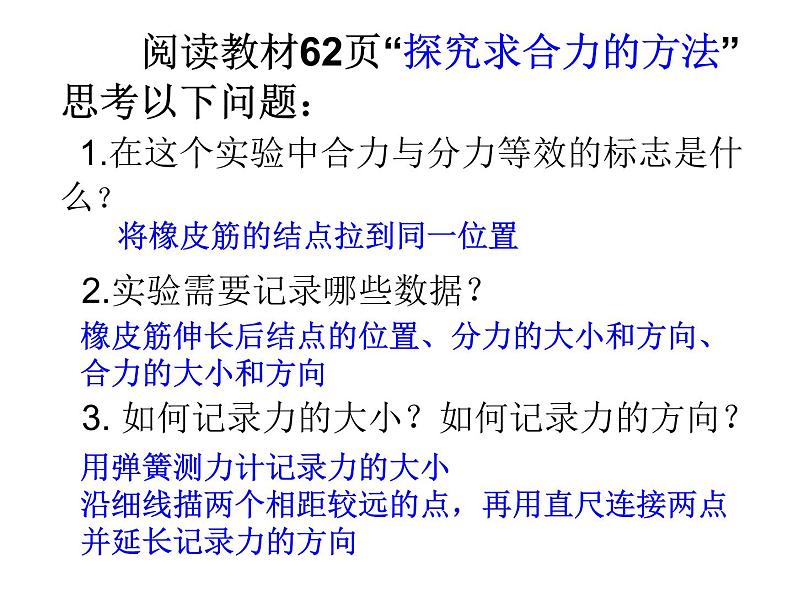 人教版（新课标）高中物理必修一第三章相互作用—— 3.4力的合成(公开课)课件PPT07