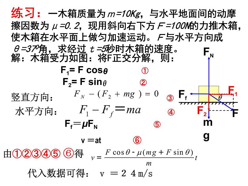 人教版（新课标）高中物理必修一第四章牛顿运动定律—— 牛顿第二定律的应用课件PPT03