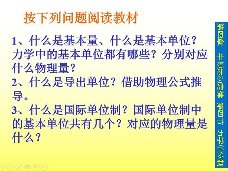 人教版（新课标）高中物理必修一第四章牛顿运动定律——力学单位制的课件03