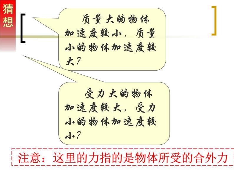 人教版（新课标）高中物理必修一第四章牛顿运动定律—— 探究加速度与力、质量的关系课件PPT02