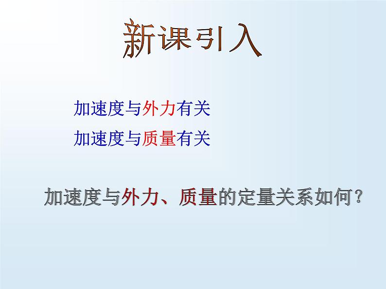 人教版（新课标）高中物理必修一第四章牛顿运动定律——探究加速度与力、质量的关系课件PPT03