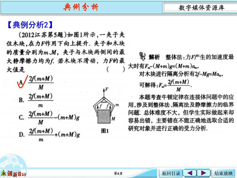 人教版（新课标）高中物理必修一第三章相互作用——整体法和隔离法的应用课件PPT06