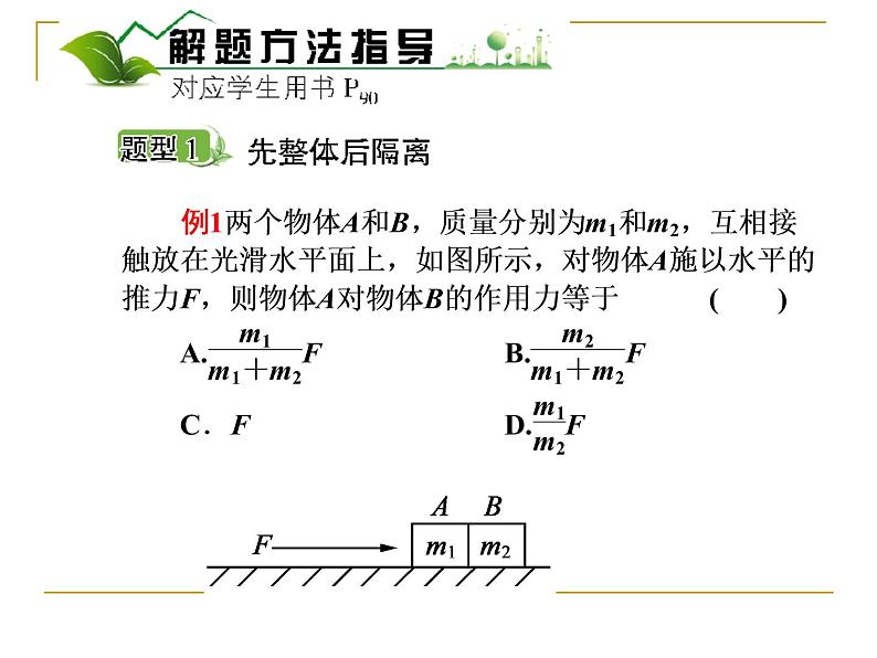 人教版（新课标）高中物理必修一第三章相互作用——专题整体法和隔离法的应用课件PPT05