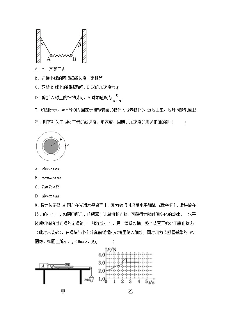 2021-2022学年河北省衡水冀州高一下学期开学考试物理试卷第3页