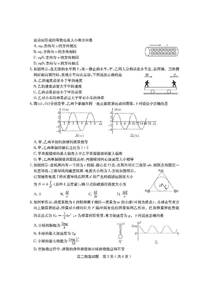 2021-2022学年山东省济宁市高二上学期期末质量检测物理试题（PDF版）第2页