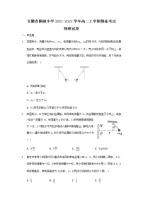 2021-2022学年安徽省桐城中学高二上学期摸底考试物理试题（Word版）