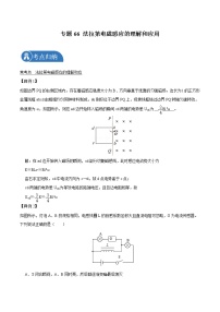 专题66 法拉第电磁感应的理解和应用  2022届高中物理常考点归纳二轮复习