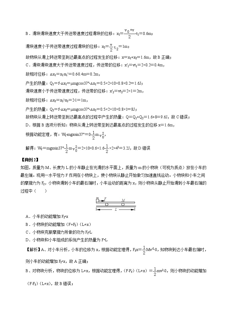 专题34 “传送带、板块”模型中的能量转化问题  2022届高中物理常考点归纳二轮复习第2页