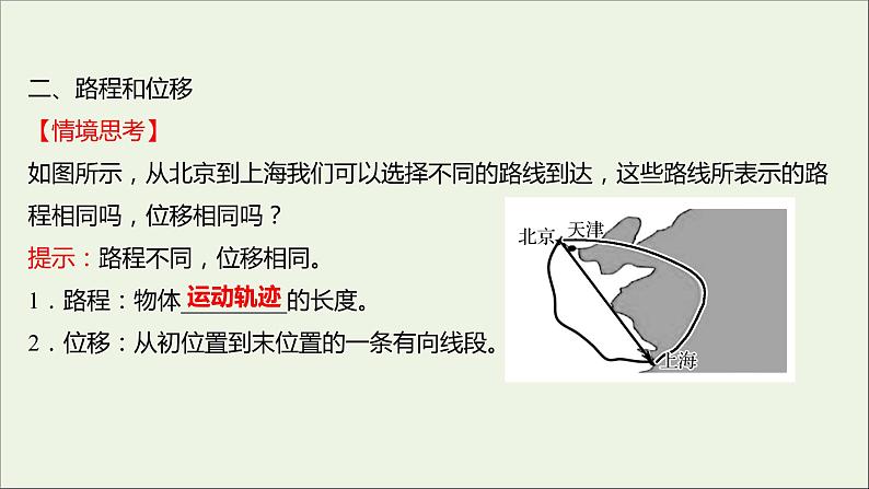 高中物理第一章运动的描述2时间和位移课件新人教版必修106