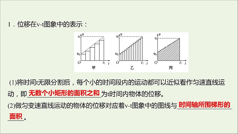 高中物理第二章匀变速直线运动的研究3匀变速直线运动的位移与时间的关系课件新人教版必修106