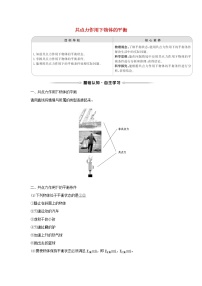 高中物理教科版必修11 共点力作用下物体的平衡导学案