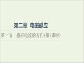 2021_2022学年新教材高中物理第2章电磁感应第1节感应电流的方向第1课时课件粤教版选择性必修第二册