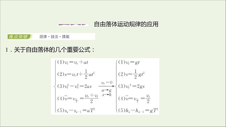 2021_2022学年新教材高中物理第二章匀变速直线运动第四节自由落体运动课件粤教版必修第一册第2页