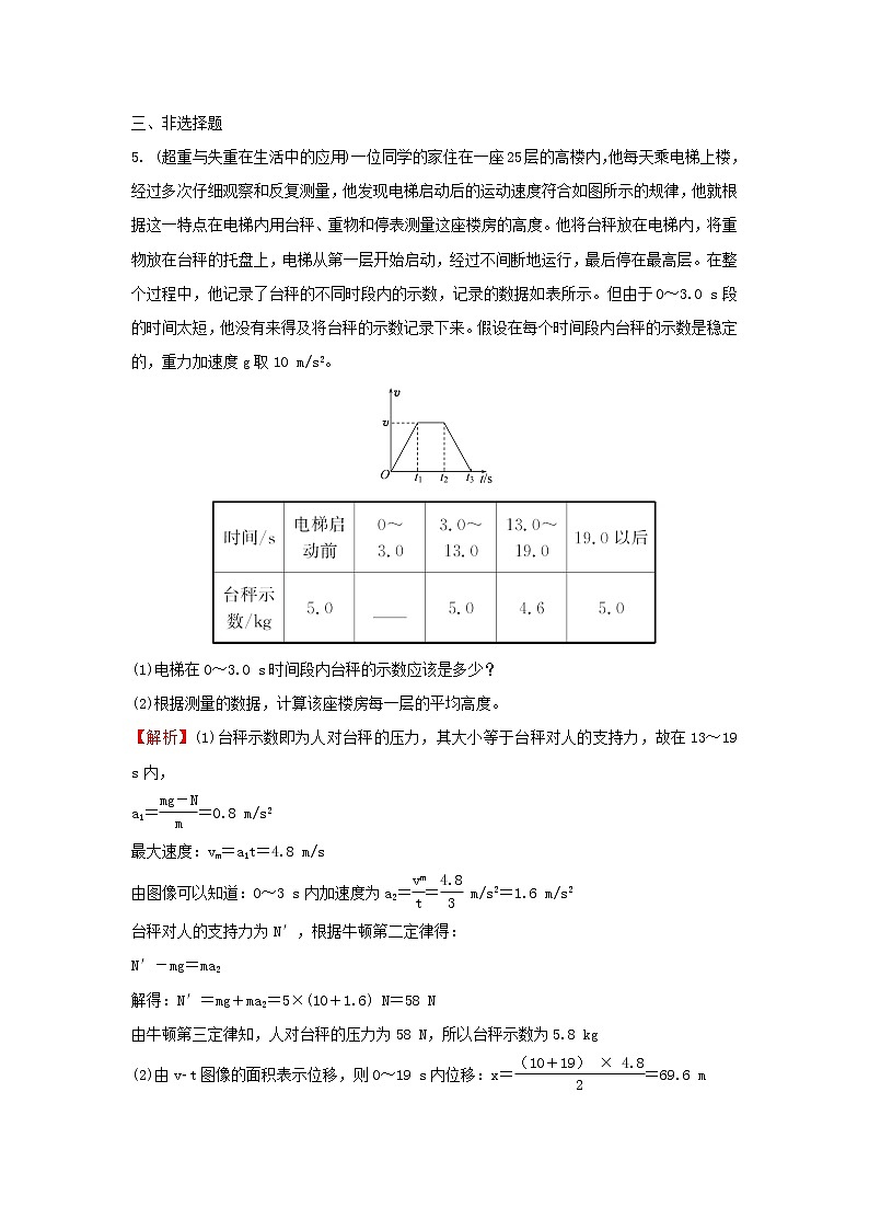 2021_2022学年新教材高中物理第四章牛顿运动定律第六节失重和超重学案粤教版必修第一册03