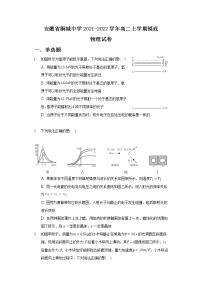 2021-2022学年安徽省桐城中学高二上学期摸底物理试题（Word版）