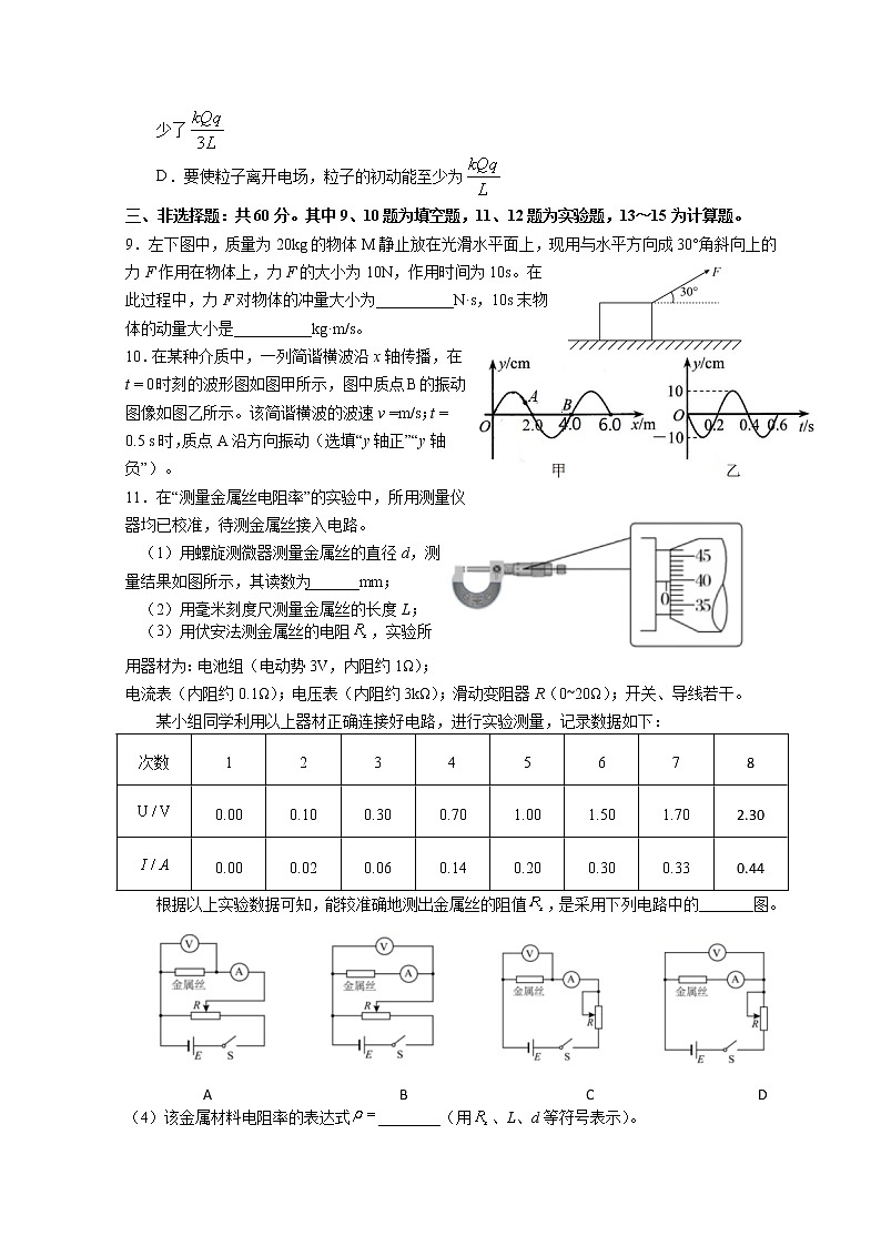2021-2022学年福建省南平市高二上学期期末质量检测  物理 解析版03