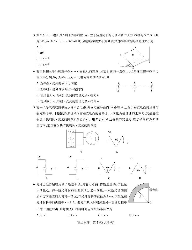 湖北省2021-2022学年高二上学期期末联合调研测试物理试卷（PDF版）第2页