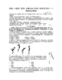 2022年贵州省贵阳、六盘水、黔南、安顺2022届高三适应性考试一（一模）物理试题含答案