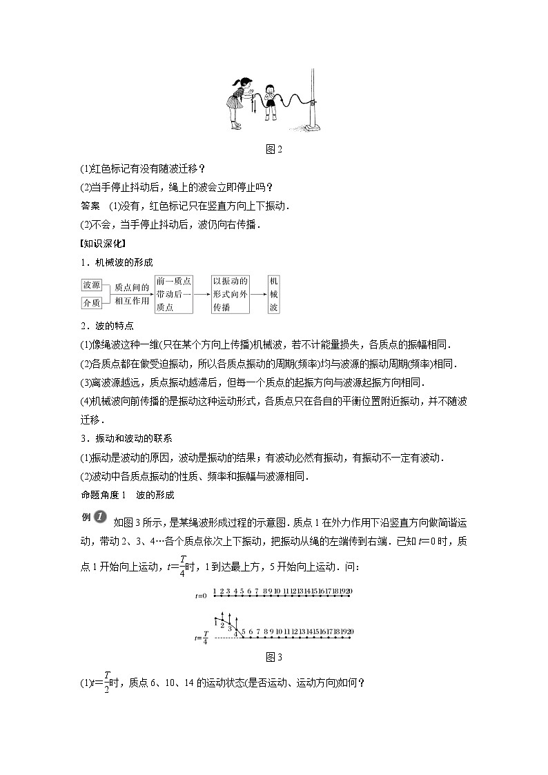 人教版（2019）物理 选择性必修第一册 第三章 1 波的形成学案03