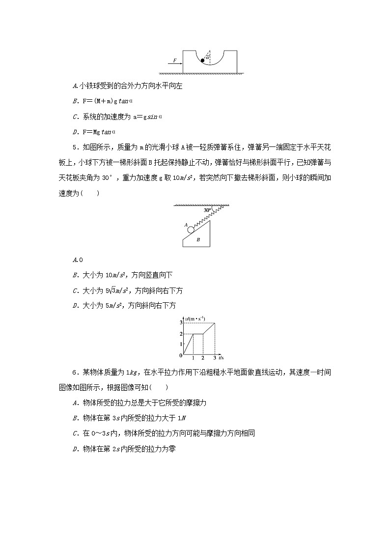 2021_2022学年新教材高中物理第四章运动和力的关系单元作业含解析新人教版必修第一册 练习02