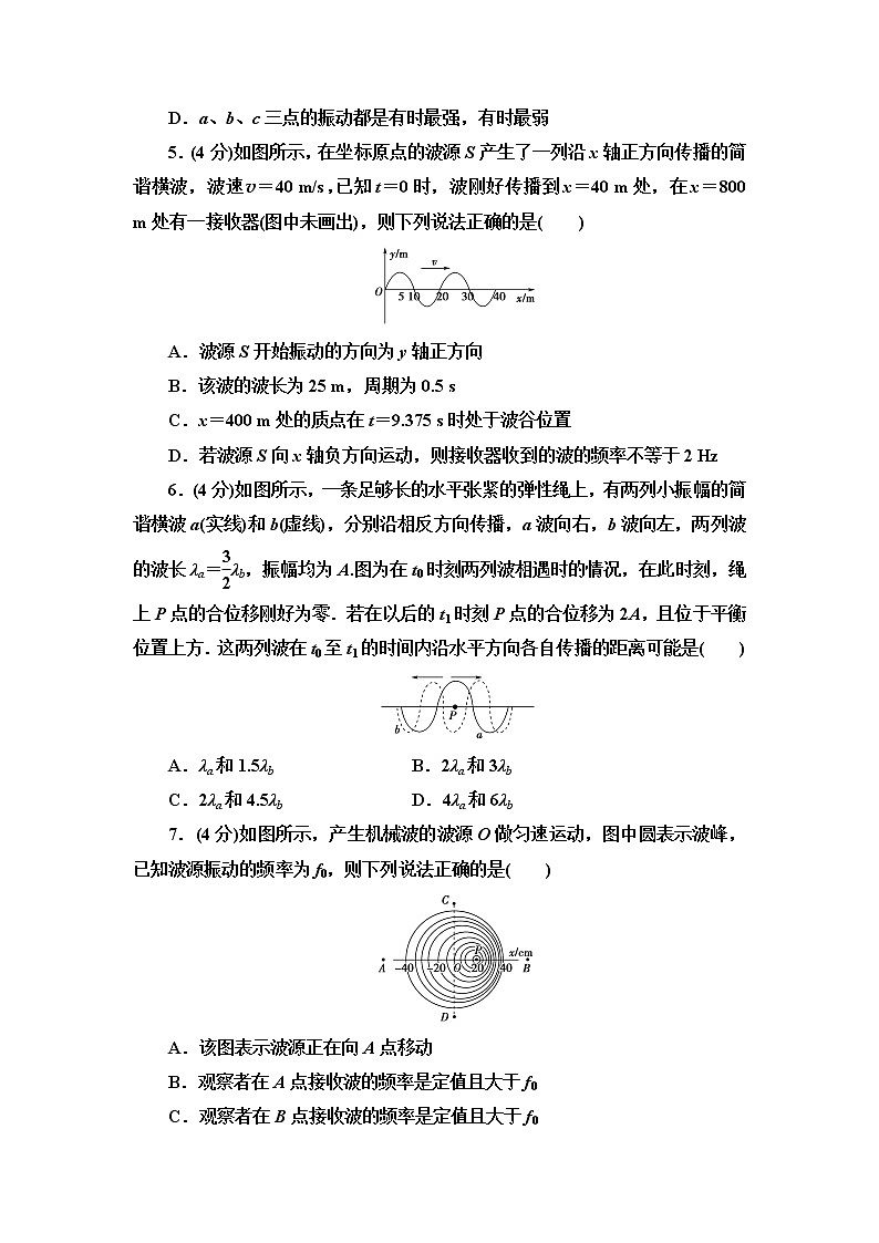 2021-2022学年高二下学期人教版（2019）选修第一册 章末综合测评 3 机械波02