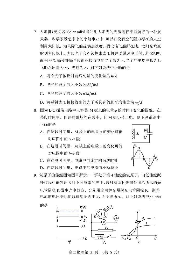 2020-2021学年辽宁省丹东市高二下学期期末教学质量监测物理试题 PDF版03