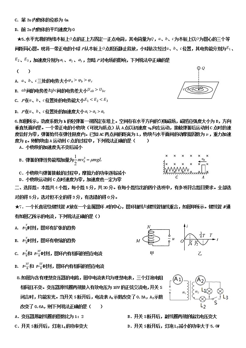 衡阳市八中2019级高三第6次月考物理试题（学生版）第2页