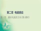 2021-2022学年高中物理新粤教版选择性必修第二册 第2章 第1节　感应电流的方向(第1课时) 课件（54张）