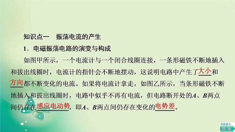 2021-2022学年高中物理新粤教版选择性必修第二册 第4章 第1节　电磁振动 第2节　麦克斯韦电磁场理论 课件（67张）04