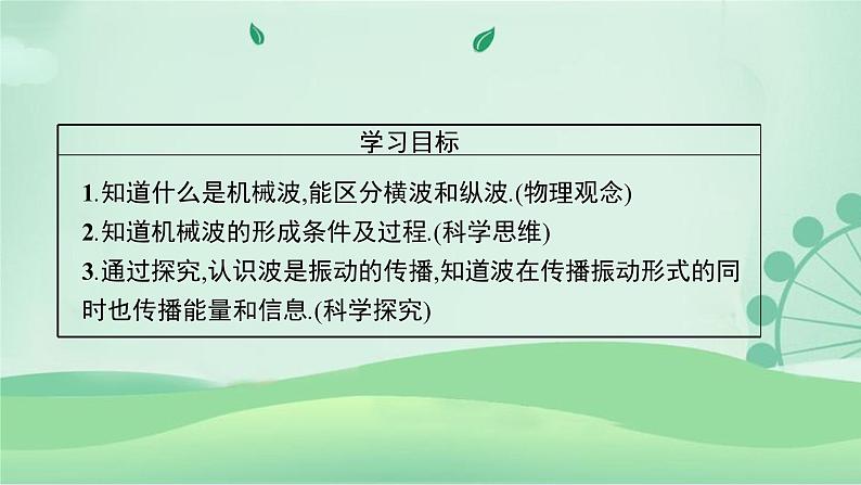 2021-2022学年高中物理新粤教版选择性必修第一册 第三章第一节　机械波的产生和传播 课件（41张）03