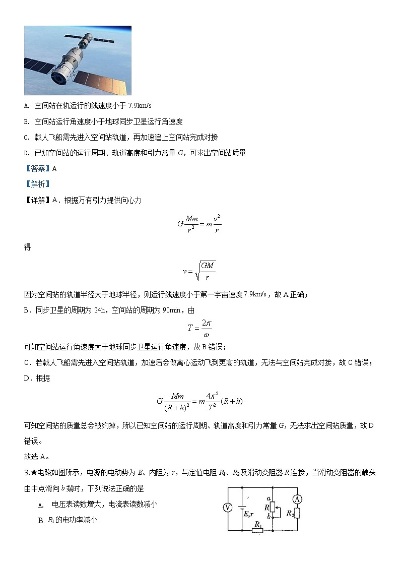 2022届湖南省衡阳市第八中学高三下学期开学考试 物理（解析版）练习题第2页