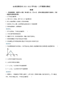 2021-2022学年山东省潍坊市高一上学期期末测试 物理 Word含答案