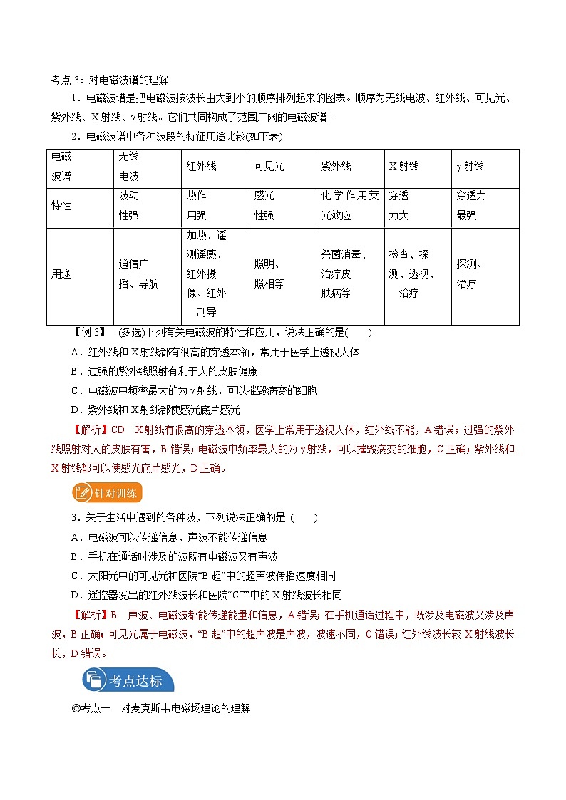 13.4  电磁波的发现及应用 学案 高中物理新人教版必修第三册（2022年）03