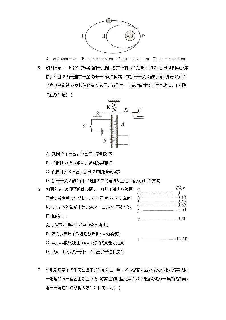 2022年江苏省南京市、盐城市高考物理一模试卷（含答案解析）第2页