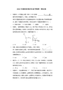 2022年湖南省株洲市高考物理一模试卷（含答案解析）