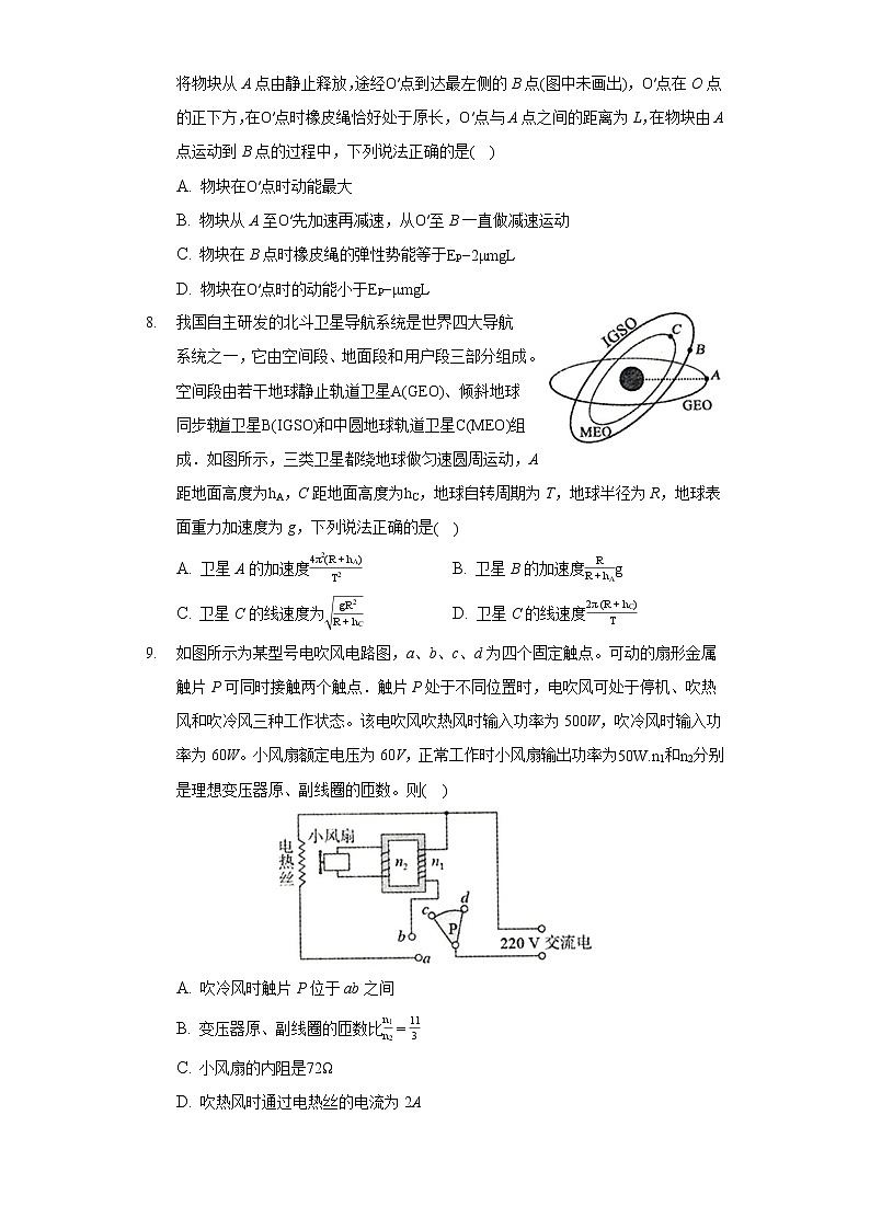 2022年辽宁省沈阳市高考物理一模试卷（含答案解析）03