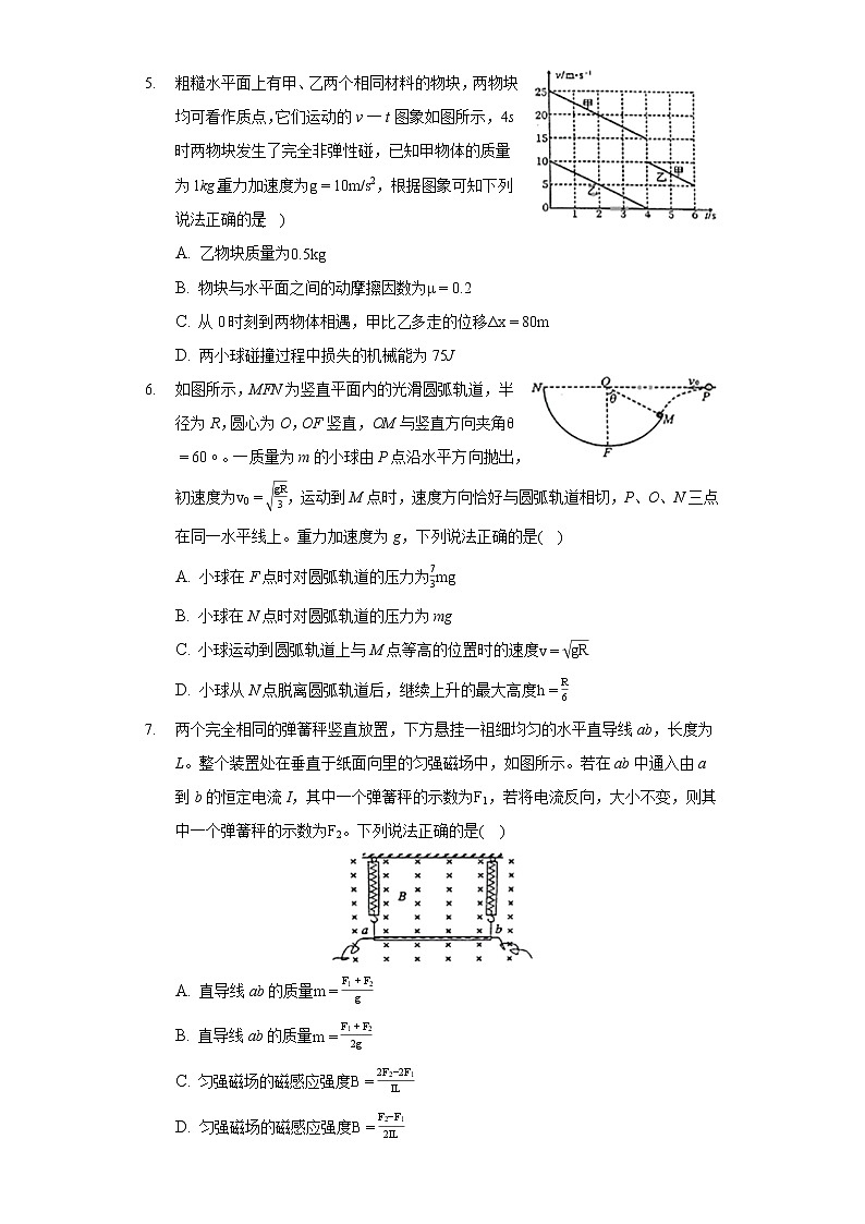 2022年河南省郑州市高考物理一模试卷（含答案解析）02
