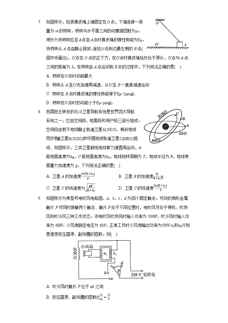2022年辽宁省沈阳市高考物理一模试卷（含答案解析）03
