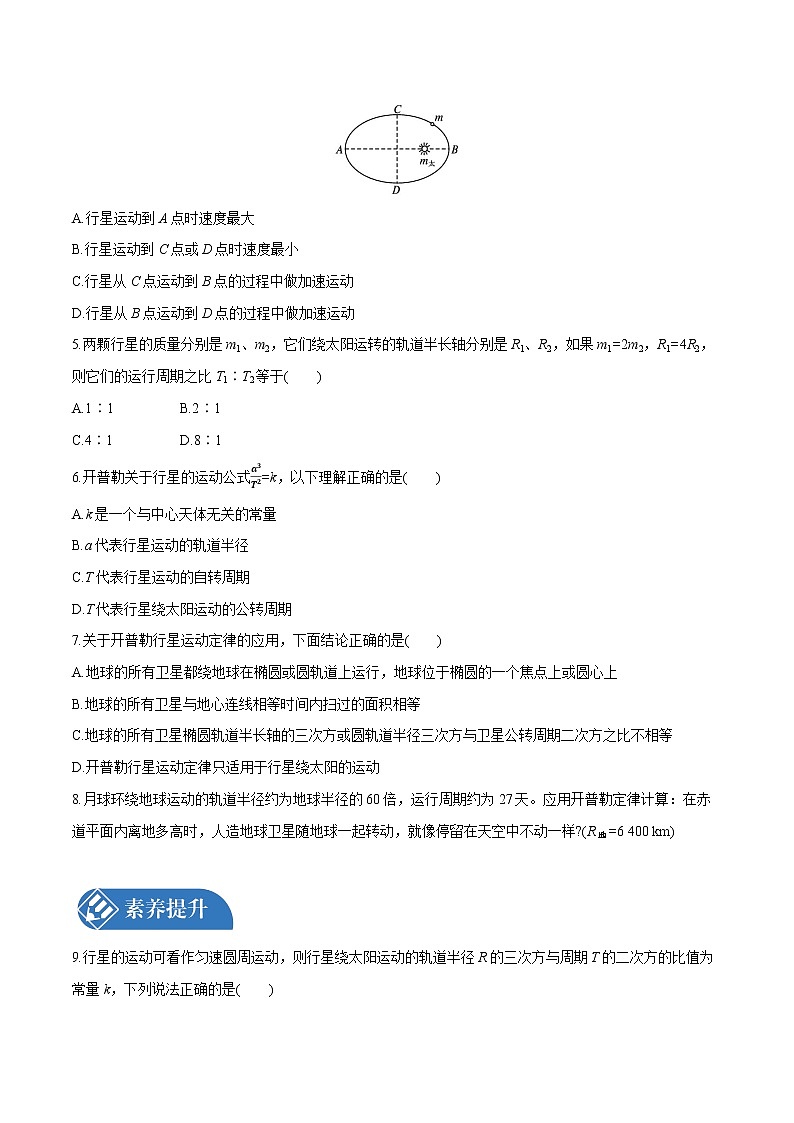 7.1 行星的运动  课后习题 物理人教版必修第二册（2022年）02
