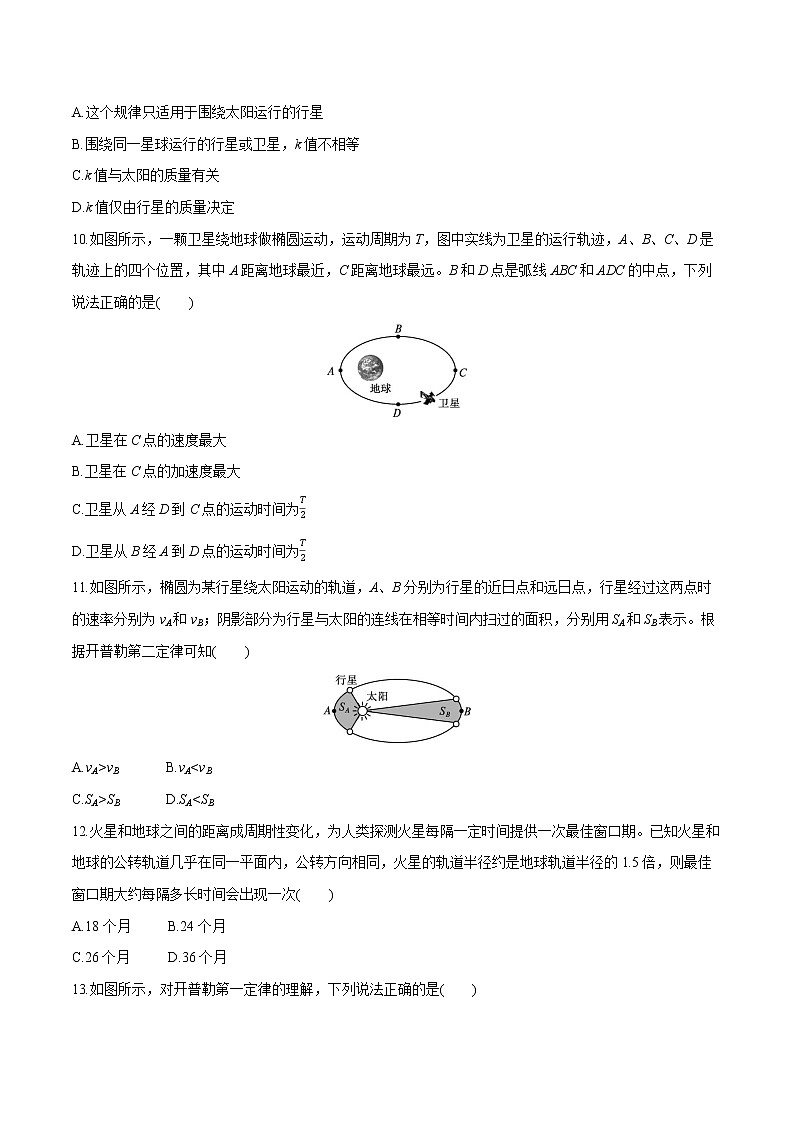 7.1 行星的运动  课后习题 物理人教版必修第二册（2022年）03