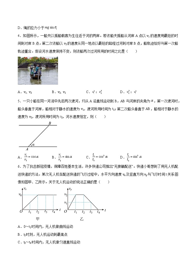 5.2运动的合成与分解提高优化 高中物理新人教版必修第二册（2022年）练习题02
