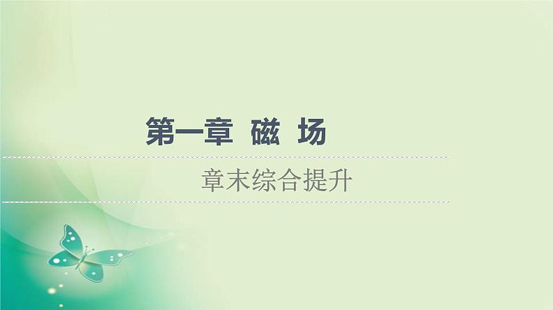 2021-2022学年高中物理新粤教版选择性必修第二册 第1章 磁场 综合提升 课件第1页