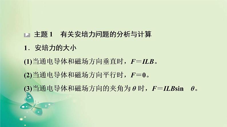 2021-2022学年高中物理新粤教版选择性必修第二册 第1章 磁场 综合提升 课件第5页