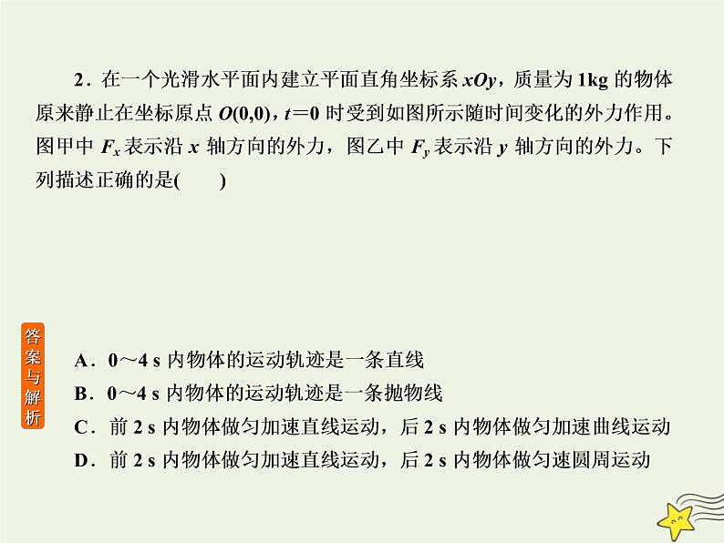 2022年高考物理二轮复习课时巩固练3力与物体的曲线运动课件第4页