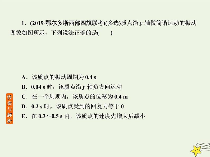 2022年高考物理二轮复习课时巩固练14机械振动和机械波光学课件第2页