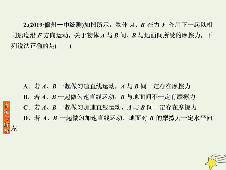 2022年高考物理二轮复习课时巩固练1力与物体的平衡课件第4页