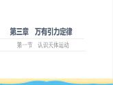 高中物理第三章万有引力定律第1节认识天体运动课件粤教版必修第二册